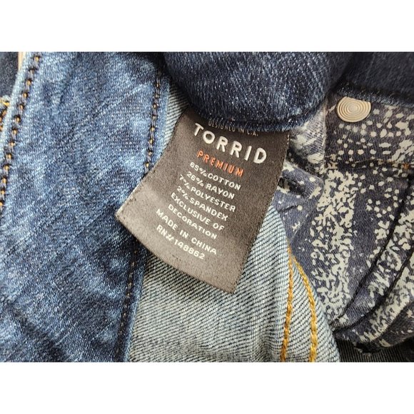 Torrid Premium Ultra Skinny Womens Size 16R Blue Jeans High Rise‎ Dark Wash - Picture 12 of 12